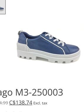 Mago European Blue Low-Top Casual Lesther Sneakers Women’s 40/10